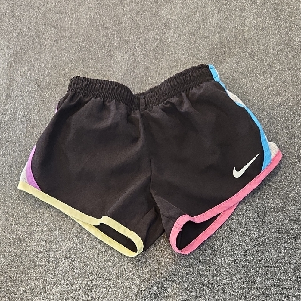 Nike Black Shorts with Pink and Blue Accents